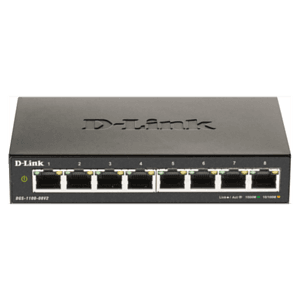 D-Link DGS-1100-08V2 Gigabit Ethernet (10/100/1000) Negro - Hub Switch