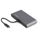 StarTech.com Mini Dock Thunderbolt - Docking Station Portátil para 2 Monitores con DP 4K 60Hz, 1x Hub USB-A (USB 5 Gbps), GbE - 