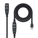 Nanocable Cable USB 3.0 prolongador con amplificador, tipo A/M-A/H, 10m