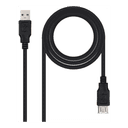 Nanocable CABLE USB 2.0, TIPO A/M-A/H, NEGRO, 1.8 M