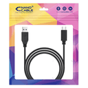 Nanocable 3.1 Gen2 10Gbps 3A, tipo USB-C/M-A/M, negro, 1.5 m - Cable