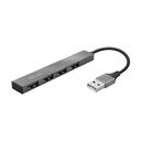 Trust Halyx USB 2.0 480 Mbit/s Aluminio - HUB USB
