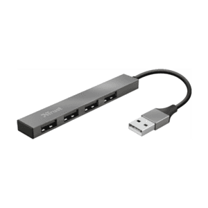 Trust Halyx USB 2.0 480 Mbit/s Aluminio - HUB USB