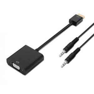 AISENS A122-0126 adaptador de cable de vídeo 0,1 m Negro