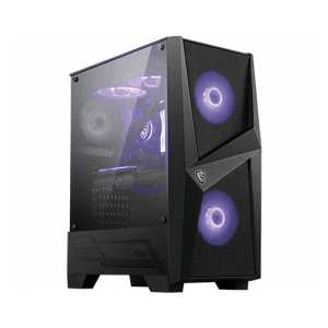 MSI MAG FORGE 100R Midi Tower Negro Transparente - Caja Ordenador