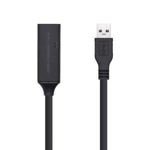 AISENS 3.0 Prolongador Con Amplificador, Tipo A/M-A/H, Negro, 5.0m