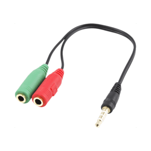 Ewent EC1640 Audio 0,15 m 3,5mm 2 x 3,5mm Negro, Verde, Rojo - Cable