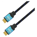 AISENS Сable, HDMI, 2.0, Premium alta velocidad / HEC, 4k@60 Hz, 18 Gbps, A/M-A/M, Negro/Azul, 2.0 m