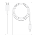 TooQ 10.10.0601 cable de conector Lightning 1 m Blanco
