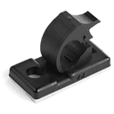 StarTech.com 100 Clips de Gestión de Cableado Adhesivos - Negro - Organizador de Cableado para Escritorios/Oficinas - Mordaza de