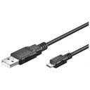 Ewent 1.8m USB A/mirco USB B cable USB 1,8 m USB 2.0 Micro-USB B Negro - Cable