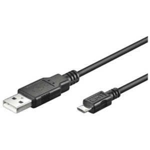 Ewent 1.8m USB A/mirco USB B cable USB 1,8 m USB 2.0 Micro-USB B Negro - Cable