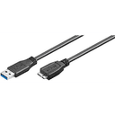 Ewent EW-100113-020-N-P cable USB 1,8 m USB 3.2 Gen 1 (3.1 Gen 1) USB A Micro-USB B Negro