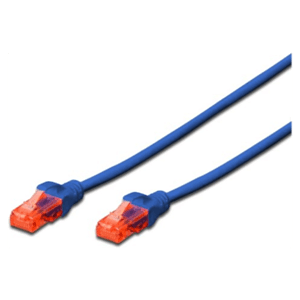 Ewent EW-6U-010 Red Azul 1 m Cat6 U/UTP (UTP) - Cable