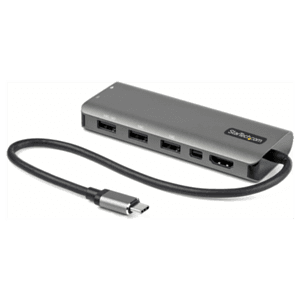 StarTech.com Adaptador Multipuertos USB-C - Docking Station USB Tipo C a HDMI o Mini DisplayPort 4K60 - Replicador de Puertos US