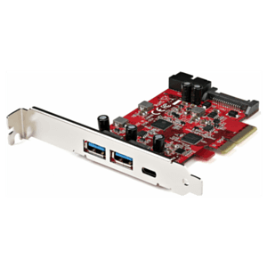 StarTech.com PCI Express USB 3.1 Gen2 10Gbps 1 USB-C 2 USB-A  - Tarjeta PCIe