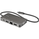 StarTech.com Adaptador Multipuertos USB-C - Docking Station USB Tipo C a HDMI 4K30 o VGA 1080p - Replicador de Puertos USBC PD d