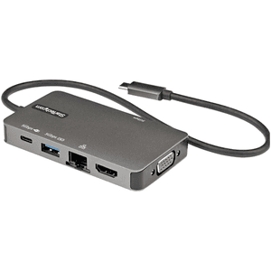 StarTech.com Adaptador Multipuertos USB-C - Docking Station USB Tipo C a HDMI 4K30 o VGA 1080p - Replicador de Puertos USBC PD d