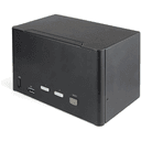 StarTech.com Switch Conmutador KVM de 2 Puertos DisplayPort 1.2 para 4 Monitores - DP HDR UHD 4K de 60Hz - Hub Ladrón de 2 Puert