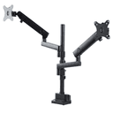 StarTech.com Brazo de Soporte para Dos Monitores - Base Soporte de Movimiento Articulado y Altura Ajustable para 2 Monitores VES