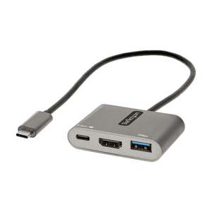 StarTech.com Adaptador Multipuertos USB C, USB Tipo C a HDMI, Vídeo de 4K, PD de 100W, Pass Through, Hub Ladrón USB 3.0 1x USBC 