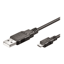 Ewent EC1019 cable USB USB 2.0 1 m Micro-USB A USB A Negro