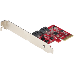 StarTech.com Tarjeta PCIe SATA - Tarjeta PCI Express Controladora de 2 Puertos SATA de 6Gbps - Perfil Completo o Bajo - Adaptado