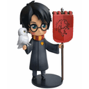 Figura Harry Potter con estandarte y Buho Hedwig de 15 cm