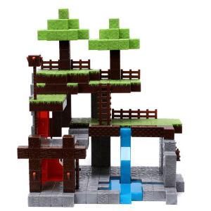 Escenario Mundo Minecraft + 2 figuras