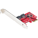 StarTech.com Tarjeta PCIe SATA - Tarjeta PCI Express Controladora de 2 Puertos SATA de 6Gbps - de Perfil Completo o Bajo - Tarje