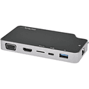 StarTech.com Adaptador Multipuertos USB C - Docking Station USB 3.1 Tipo C a Vídeo HDMI de 4K o VGA - PD Pass-through de 100W - 