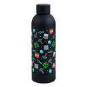 Botella soft touch de acero inoxidable Minecraft negra de 500 ml