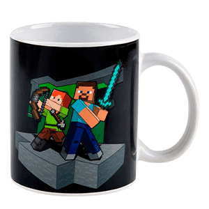Taza Termosensible Minecraft color de la tierra de 325 ml