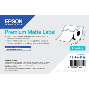 Epson Premium Matte Label - Continuous Roll: 203mm x 60m
