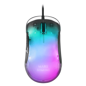 Mars Gaming MMGLOW RGB Chroma-Glow Acabado Espejo 12800 DPI Negro - Raton Gaming
