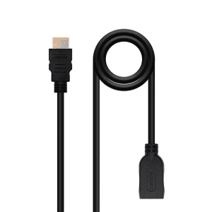 Nanocable HDMI 2.0 Prolongador A/M-A/H Negro 1m - Cable
