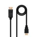 Nanocable DisplayPort a HDMI, DP/M - HDMI/M, Negro, 1.5 m - Cable