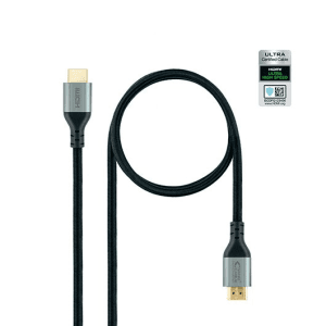 Nanocable HDMI 2.1 Certificado Ultra High Speed A/M-A/M 1m Negro - Cable