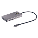 StarTech.com Adaptador Multipuertos USB C 2x HDMI 4K 60Hz, Hub USB-A 3.1 2Pt 5Gbps, PD 100W, GbE, SD/MicroSD, Cable de 30cm, Doc