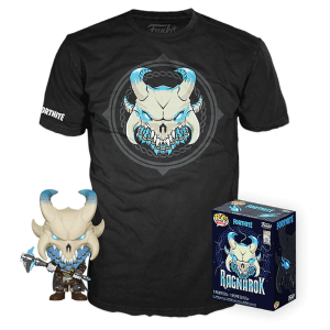 Set Figura POP Tee Fortnite Ragnarok Exclusiva y Camiseta Talla XL