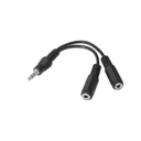 Nanocable 10.24.1200 Audio 0,15 m 2 x 3.5mm 3,5mm Negro - Cable