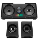 Mars Gaming MS22 Gaming 2.2 RGB Flow Subwoofer + 4 Satelites Activos Sonido DSP 35W Negro - Altavoces