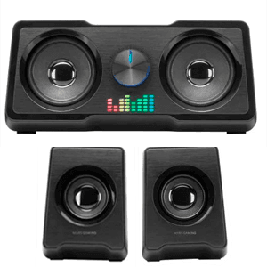 Mars Gaming MS22 Gaming 2.2 RGB Flow Subwoofer + 4 Satelites Activos Sonido DSP 35W Negro - Altavoces