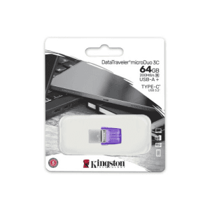 Kingston Technology DataTraveler microDuo 3C unidad flash USB 64GB USB Type-A / USB Type-C 3.2 Gen 1 (3.1 Gen 1) Púrpura, Acer