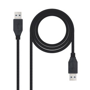 Nanocable 10.01.1001-BK cable USB USB 3.2 Gen 1 (3.1 Gen 1) 1 m USB A 5 Gbit/s Negro