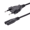 StarTech.com Cable de 2m de Alimentación para Ordenador Portátil o Impresora , UE a C7, 2,5A 250V, 18AWG, Cable de Repuesto para