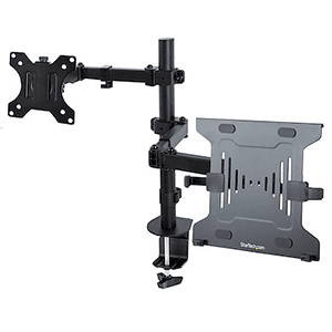 StarTech.com A2-LAPTOP-DESK-MOUNT soporte para monitor 86,4 cm (34") Abrazadera Negro