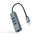 Nanocable Conversor USB-C a Ethernet Gigabit 3XUSB 30 Aluminio Gris 15 cm