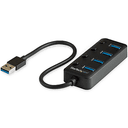 StarTech.com Hub USB de 4 Puertos - USB 3.0 de 5Gbps - Alimentado por el Bus - Concentrador de 4 Puertos USB-A con Alimentación 