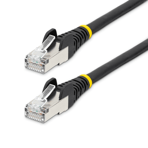 StarTech.com Cable de 3m de Red Ethernet CAT6a - Negro - Low Smoke Zero Halogen (LSZH) - 10GbE - 500MHz - PoE++ de 100W - Snagle